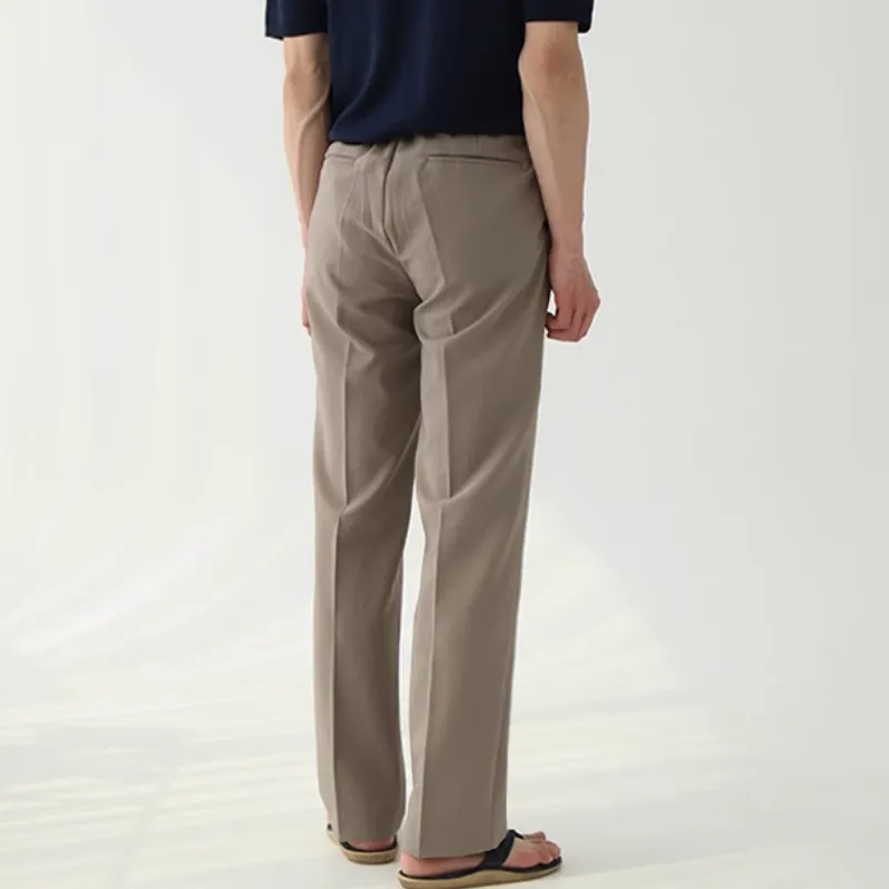 Trendy Loose Polyester Suit Trousers-6
