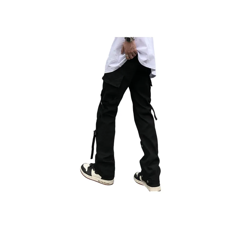 Dark Trendy Zippered Trousers-2