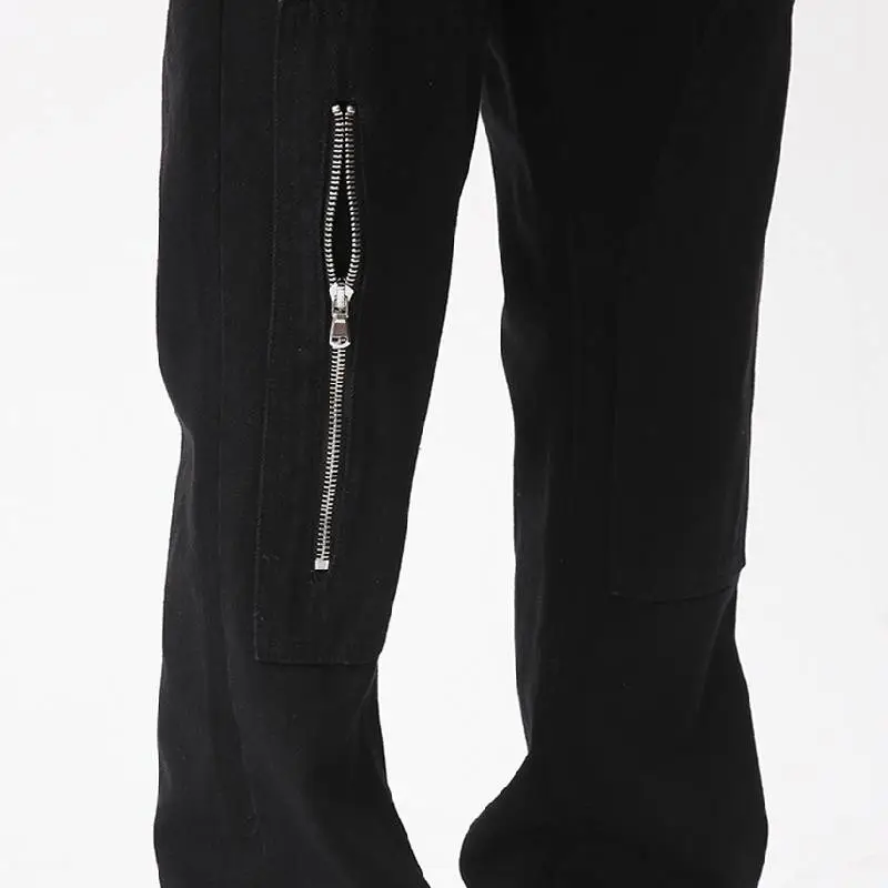 Simple Zipper Jeans-3