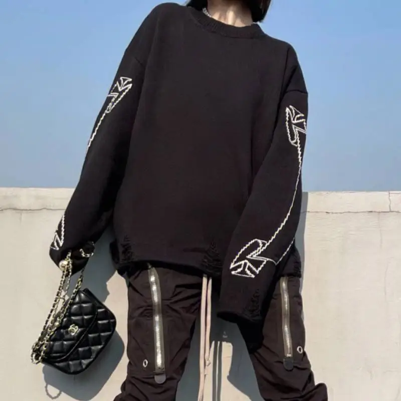 Ripped Casual Sweater-2