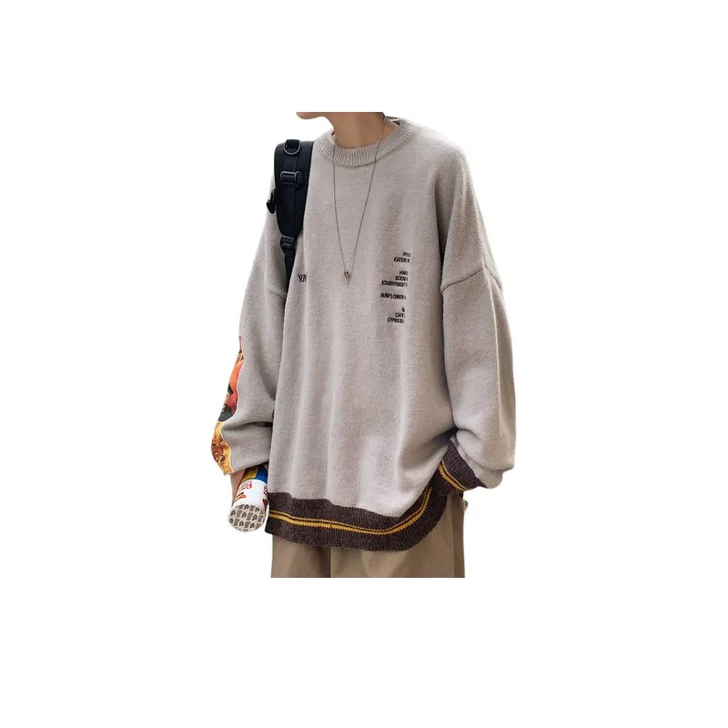 Thickened Round Neck Plus Size Retro Knitted Sweater-0