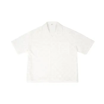 Fashionable Hollow Out Cotton Blended Fabric Shirt