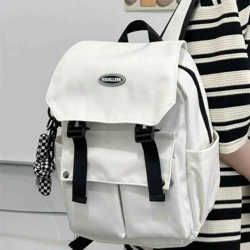 Casual Plain Backpack-5