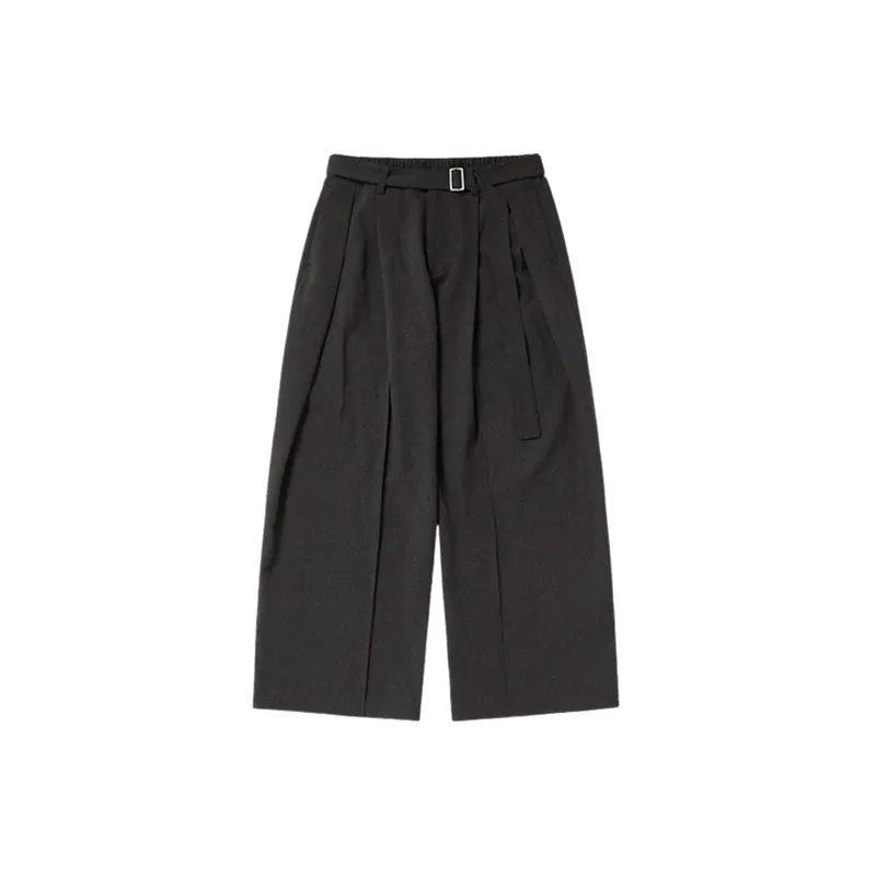 Casual Wide Leg Blended Synthetic Fabrics Casual Pants-0