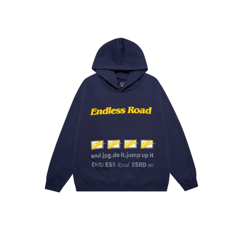 Maillard Front and Back Printed Hooded Fleece Sweater-4