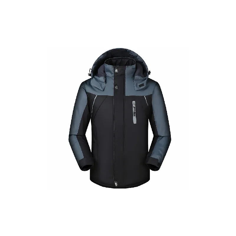 Simple Plain Blended Synthetic Fabrics Outdoor Jacket-1