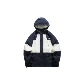 Contrast Color Stitching Outdoor Functional Russo Retro Detachable Hat Jacket