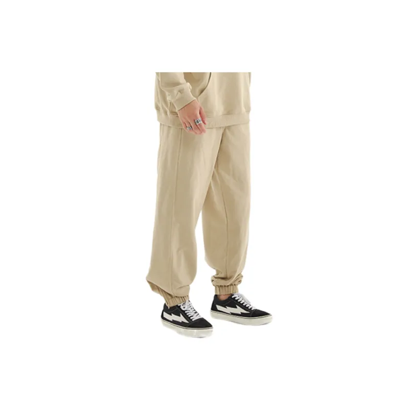 'Casual Basic Straight Loose Loose Mouth Drawstring Leg Side Zipper Sweatpants '-5