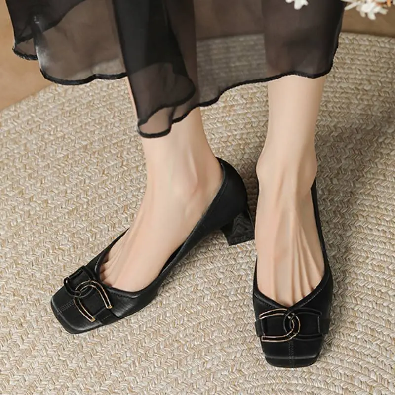 Retro Plain Mary Jane Shoes-7