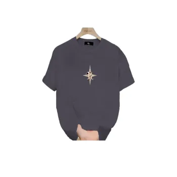 Printed Cross Clothes Slim fit Crew Neck Half sleeve Shirt