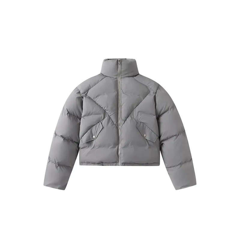 Cutting edge Warmth retaining Stand up Collar Niche Cotton Jacket
