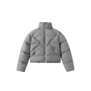 Cutting edge Warmth retaining Stand up Collar Niche Cotton Jacket
