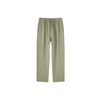 Simple Plain Cotton Casual Pants Unisex