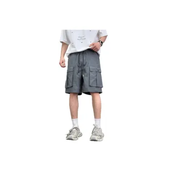 Fashionable Casual Cotton Blended Fabric Cargo Shorts
