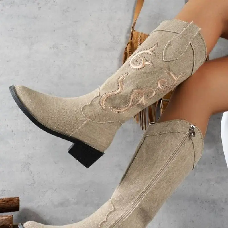 Basics Simple Knee High Boots-5