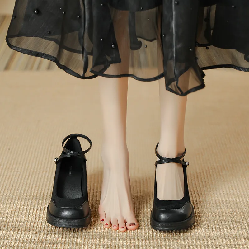 Retro Simple Mary Jane Shoes-1