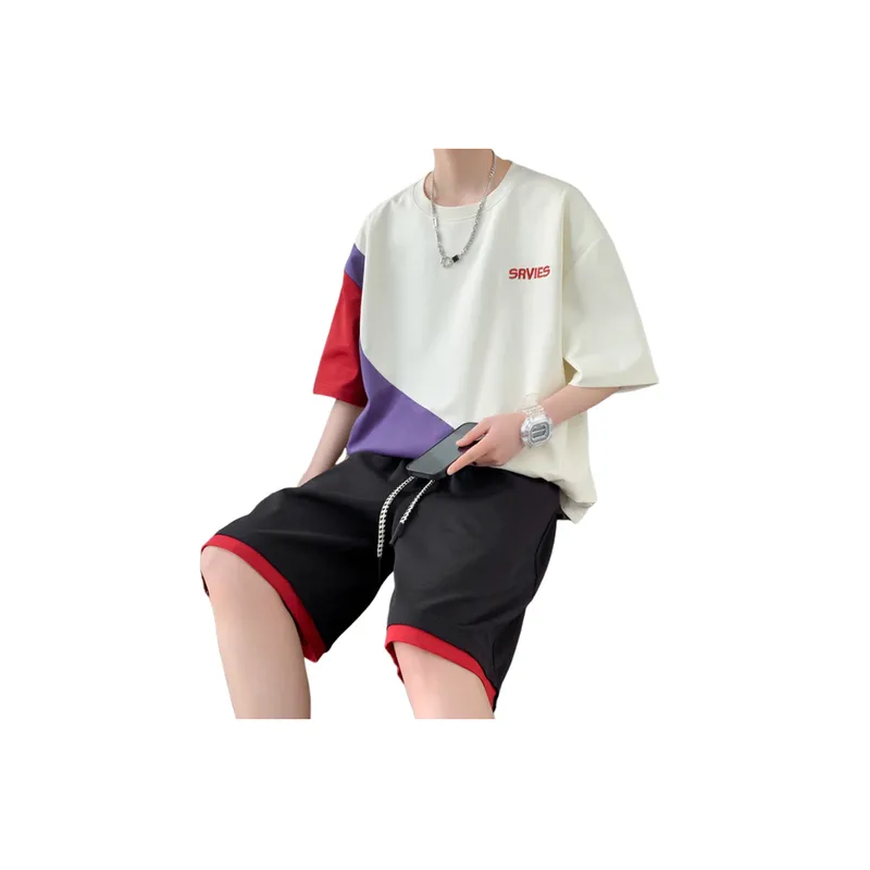 Short Sleeved Two Piece Sportswear-4