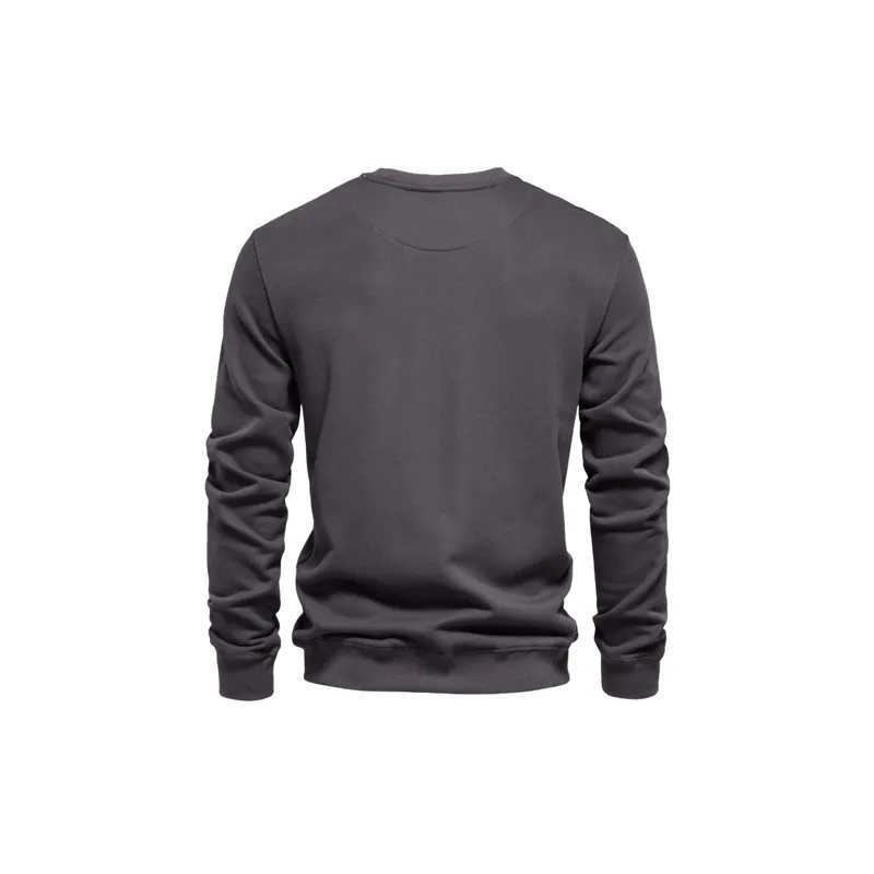 Plain Loose Sweatshirt-5