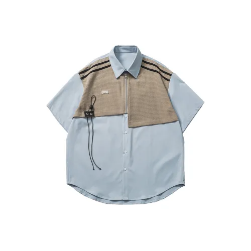 Retro Fake Two-Piece Stitching Shirt