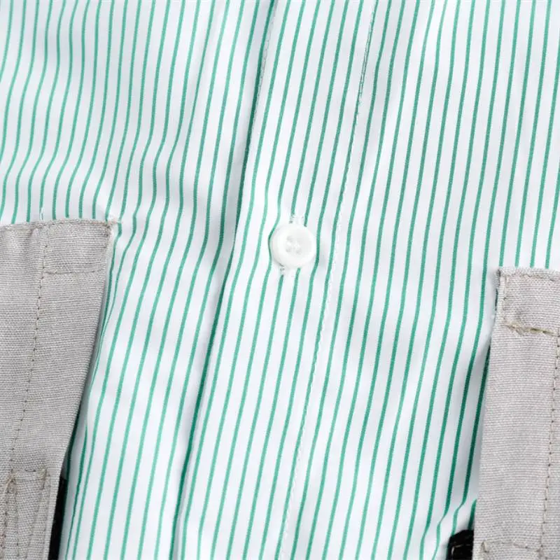 Casual Striped Cotton Blended Fabric Shirt-3