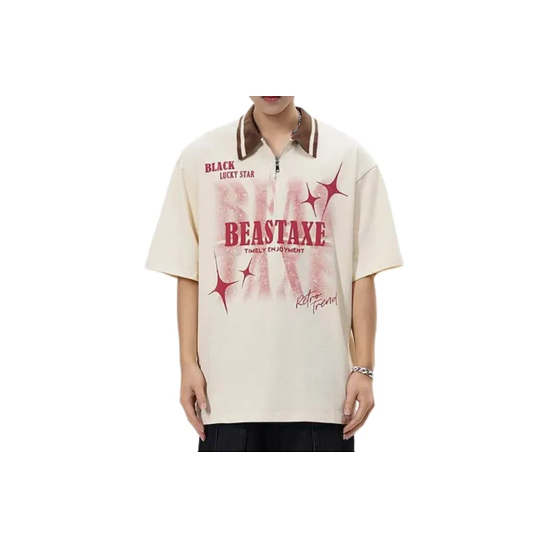 Trendy Graffiti Loose Casual Polo Shirt-5