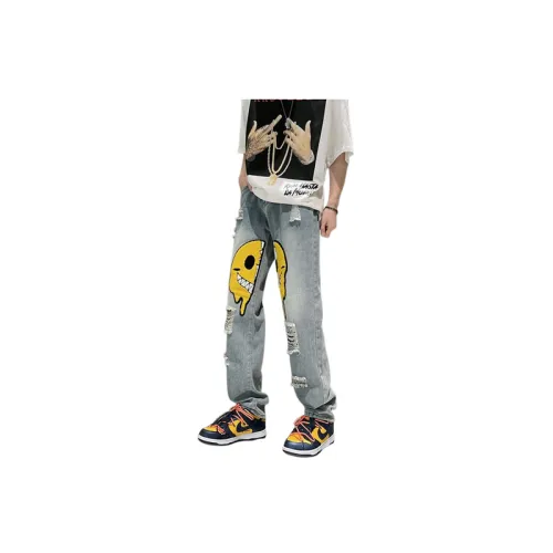 American Style Ripped Wide Leg Jeans