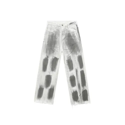 American Vintage Straight Dressed Tie-Dye Jeans