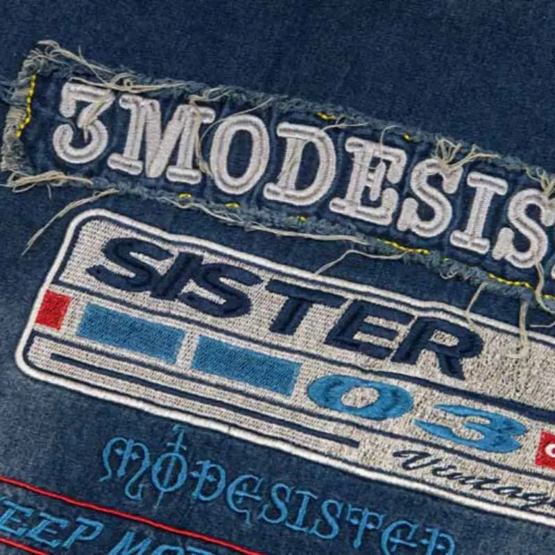 Retro Casual Denim T-Shirt-2