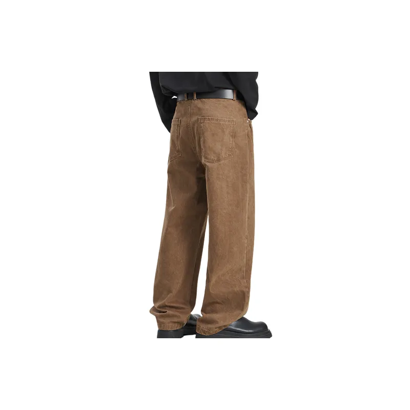 Loose Straight Leg Cotton Casual Pants-5