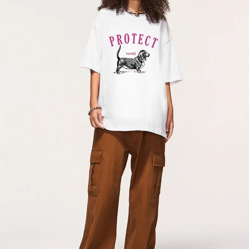 Casual Loose 100% Cotton T Shirt Unisex-8