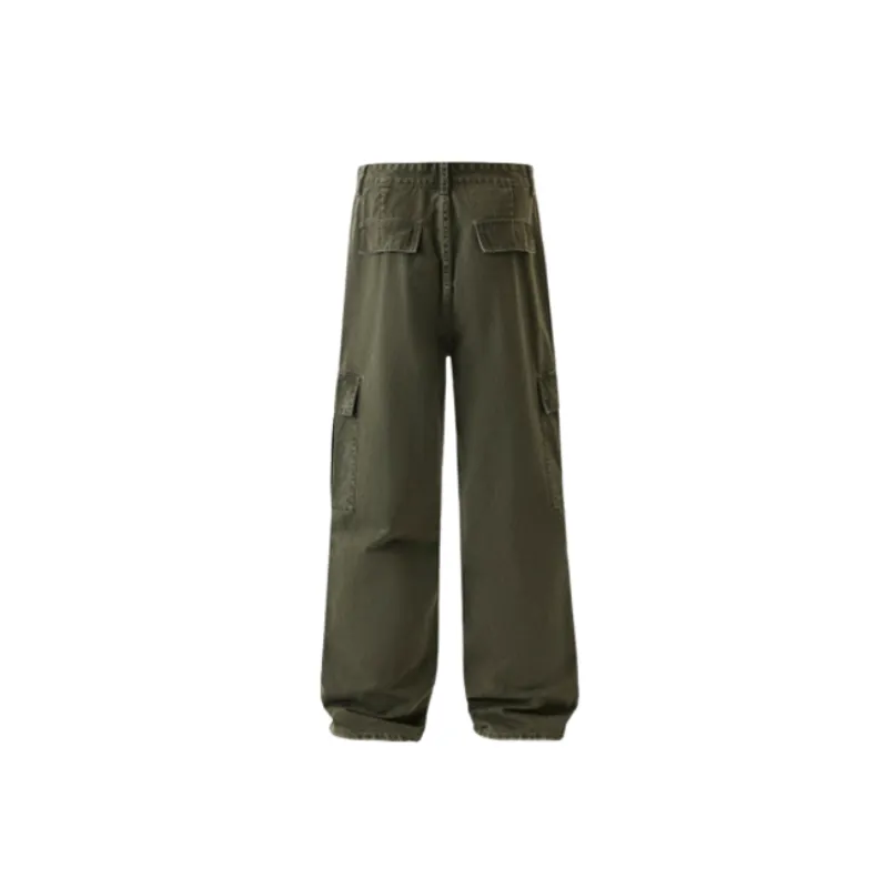 Casual Fashion Loose Cotton Cargo Pants-1