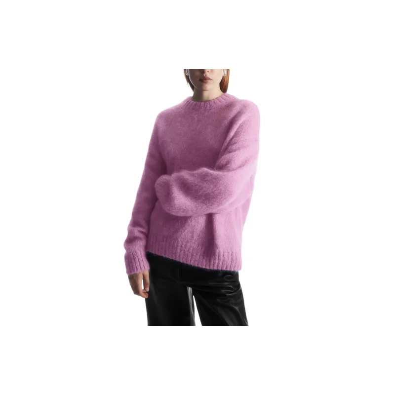 Basics Plain Polyester Sweater Women-1