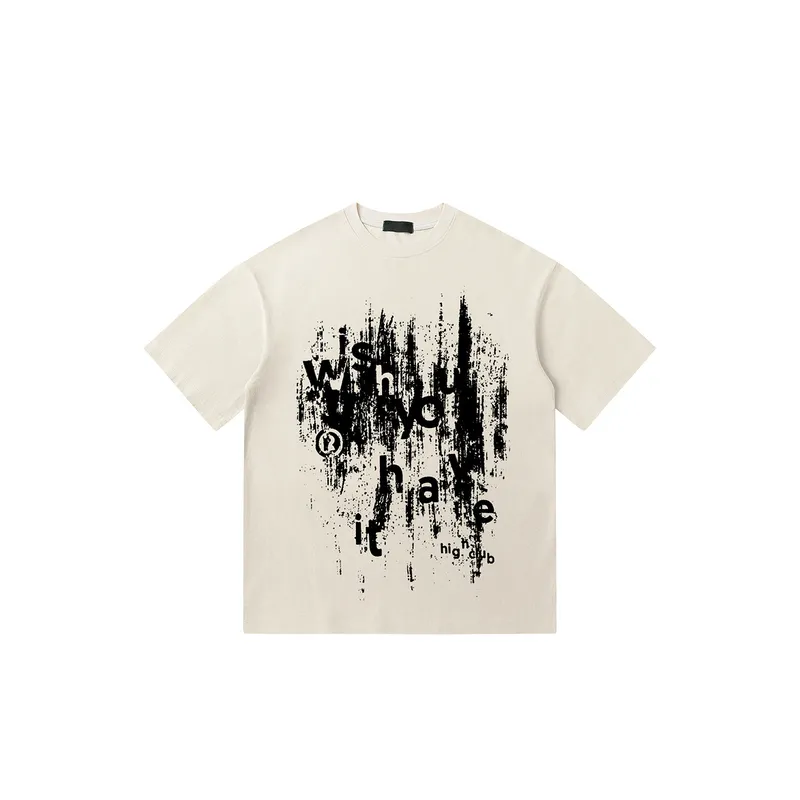 Ink Splashed Cotton T Shirt-2