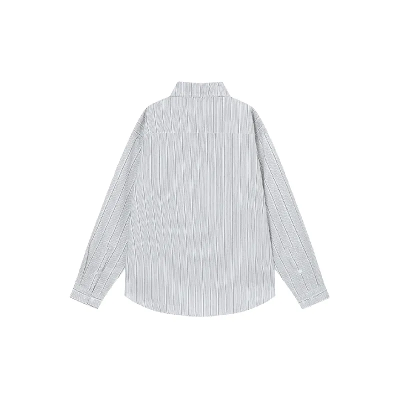 Street Striped Loose Shirt-1