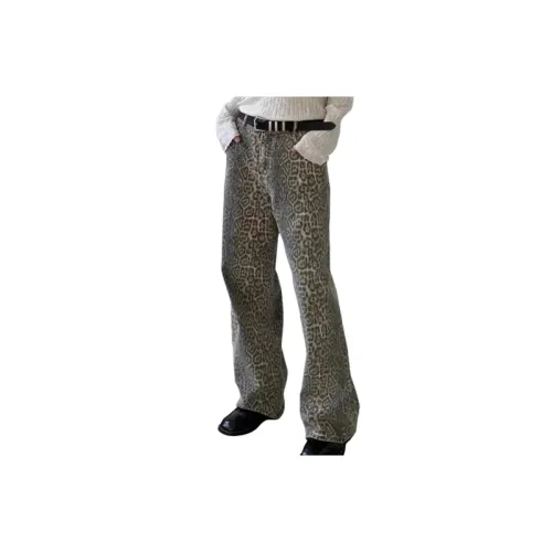 Leopard Print Fashionable Jeans Women