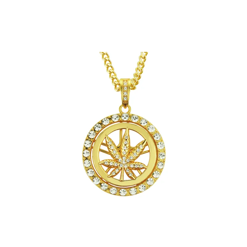 Diamond Maple Leaf Pendant Necklace