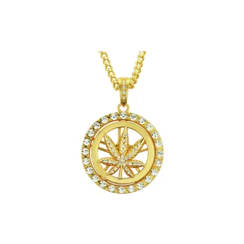 Diamond Maple Leaf Pendant Necklace