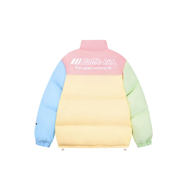 Basics Plain Blended Synthetic Fabrics Quilted Jacket-7