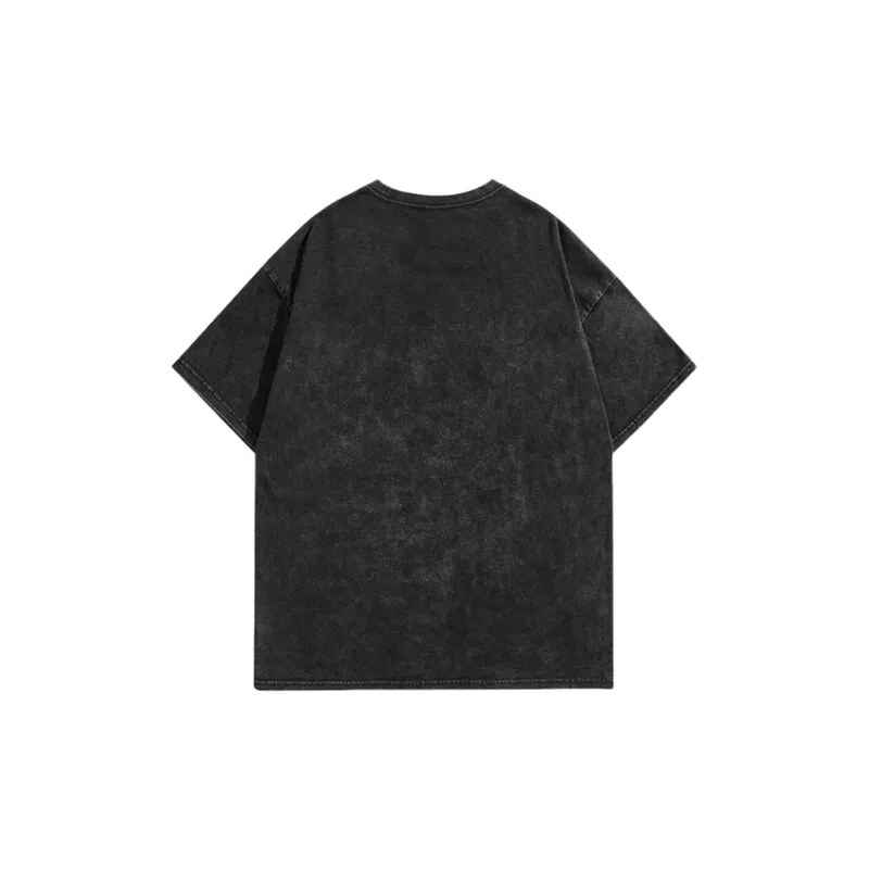 Washed And Distressed Loose Trendy T Shirts-1