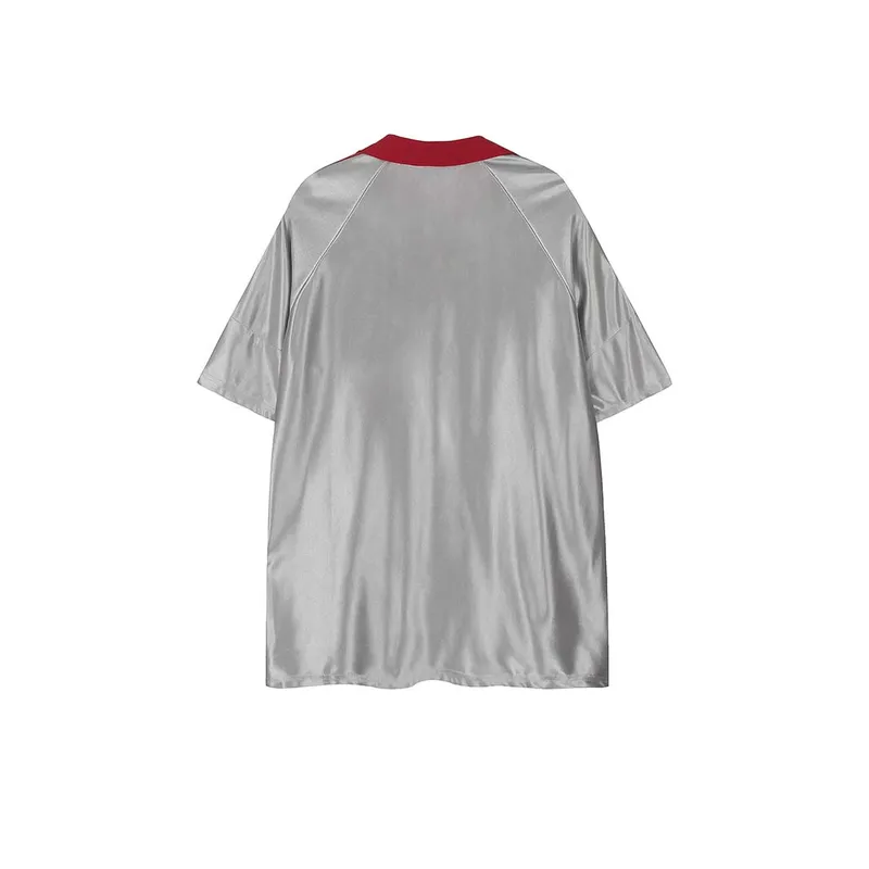 Loose Casual Embroidered Polo Shirt-3