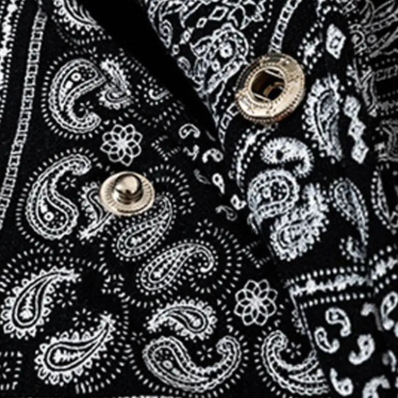 Fashionable All Over Print Cotton Jacket-3
