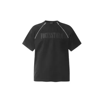 Retro Loose Zipper Short Sleeved T Shirt