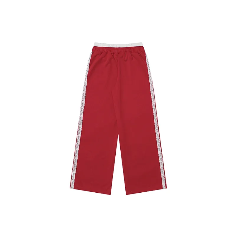 Fashionable Loose Straight Leg Casual Pants Women-1