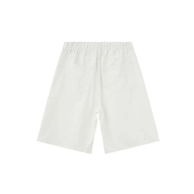 Simple Loose Denim Shorts Unisex-12