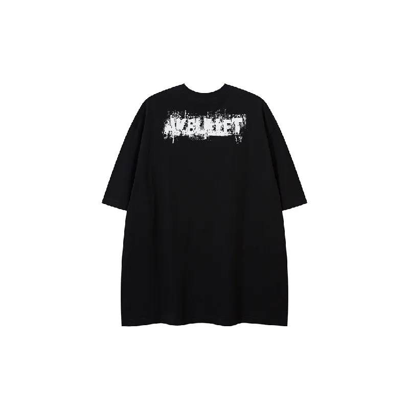 Hip-hop Trendy Combed Cotton T-Shirt-5