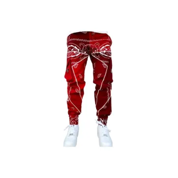 Sporty Loose Cotton Blended Fabric Casual Pants