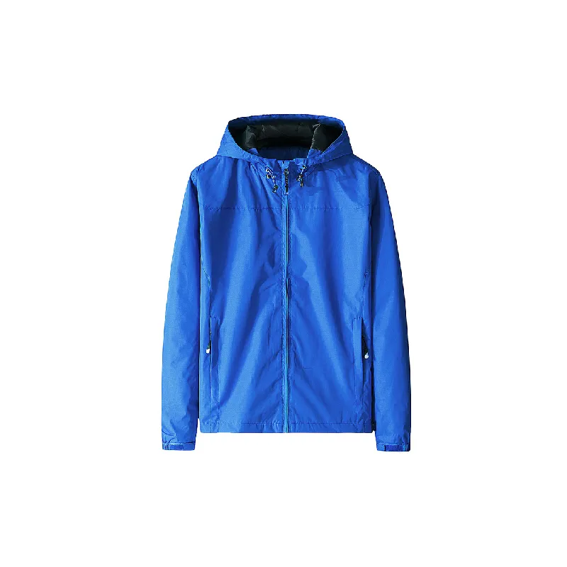 Simple Sporty Blended Synthetic Fabrics Outdoor Jacket-0