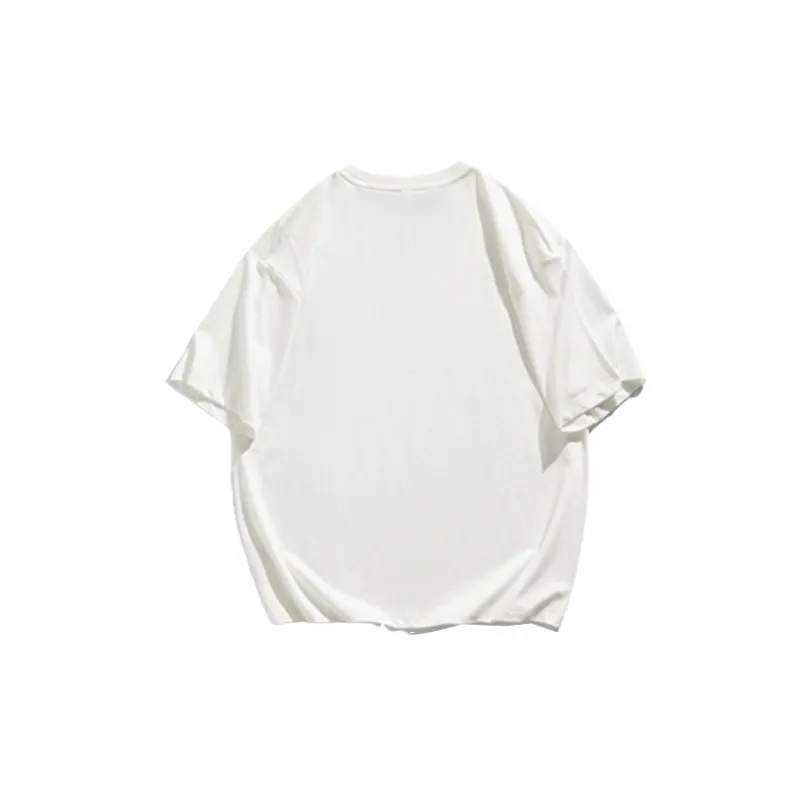 Simple Loose Cotton Blended Fabric T Shirt Unisex-5