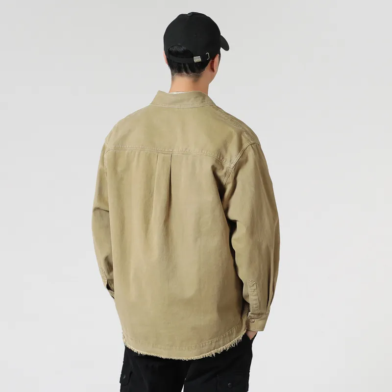 Retro Washed Denim Shirt-3