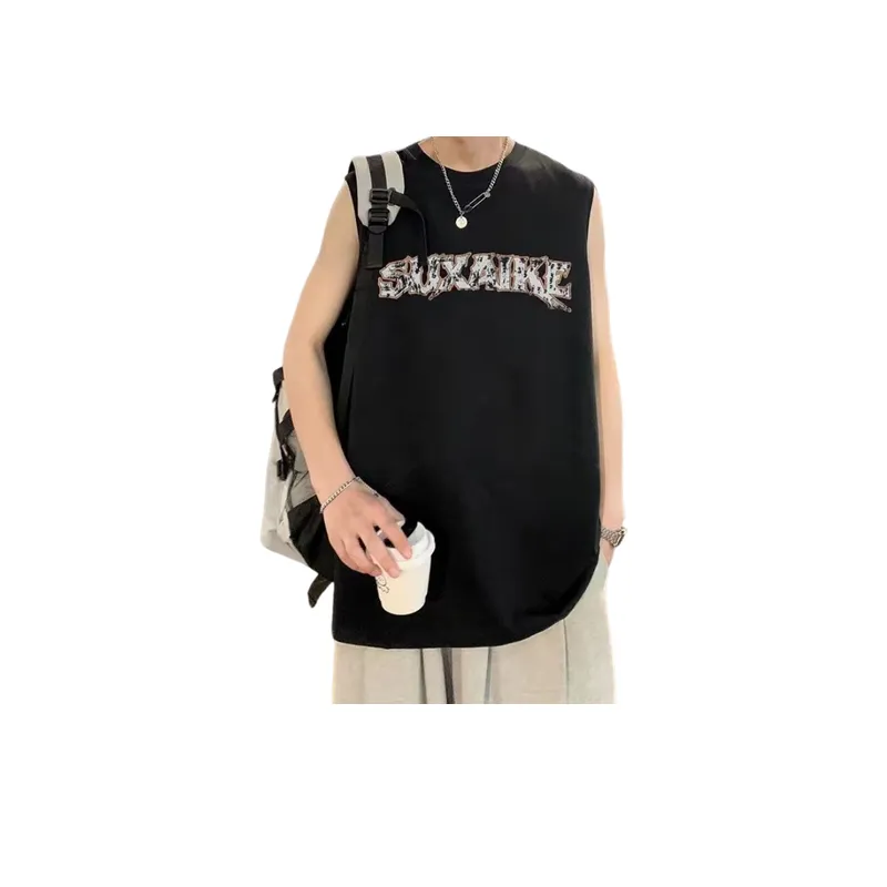 Pure Cotton Trendy Sports Sleeveless Vest-0